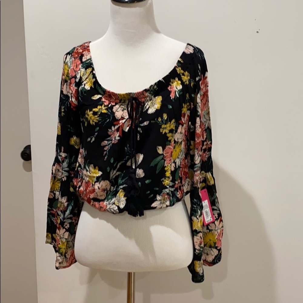 Target Long Sleeve Off Shoulder Boho Top